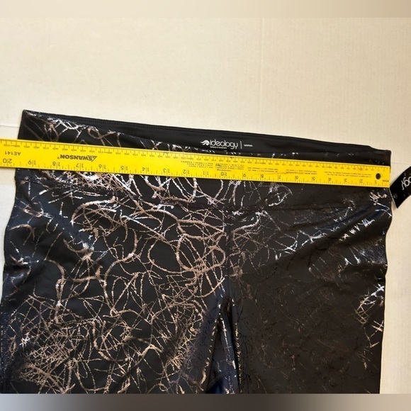 Ideology Athletic Metallic black crop legging NWT Sz-2X F2 - Picture 5 of 8